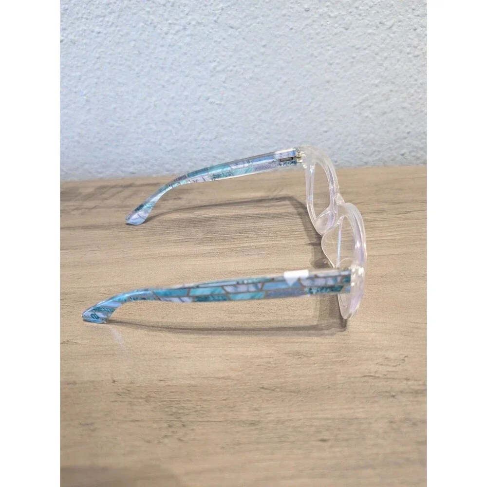 Peepers Enter Stage Left Clear Blue Pattern Eyeglass Frames